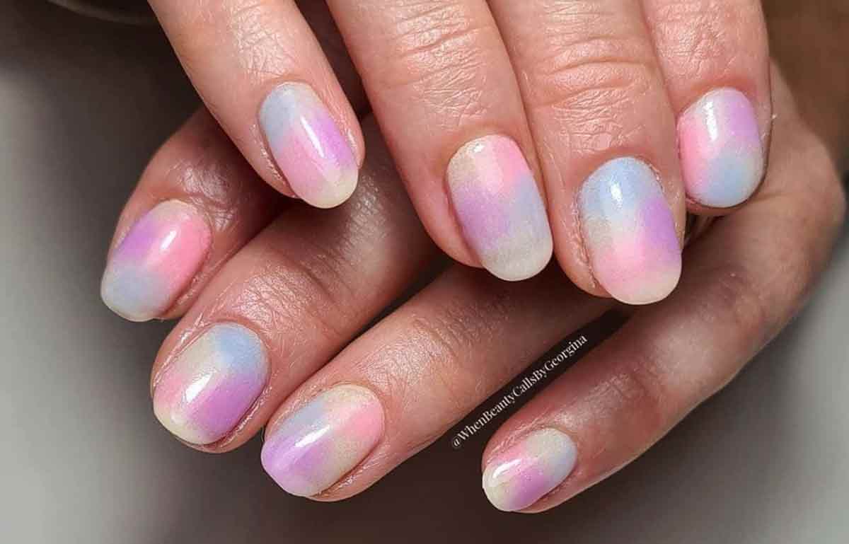 Chameleon Glitter Nail Designs Pastel Collection Nail Art Nails